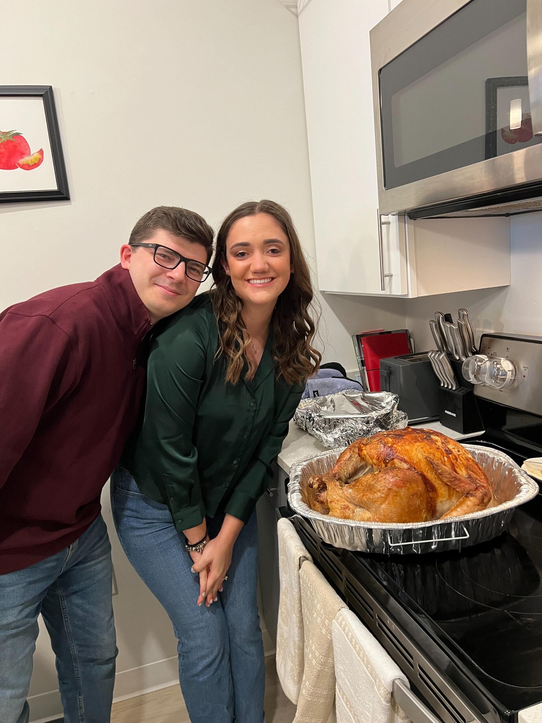 David and Marissa hosted their first Thanksgiving.