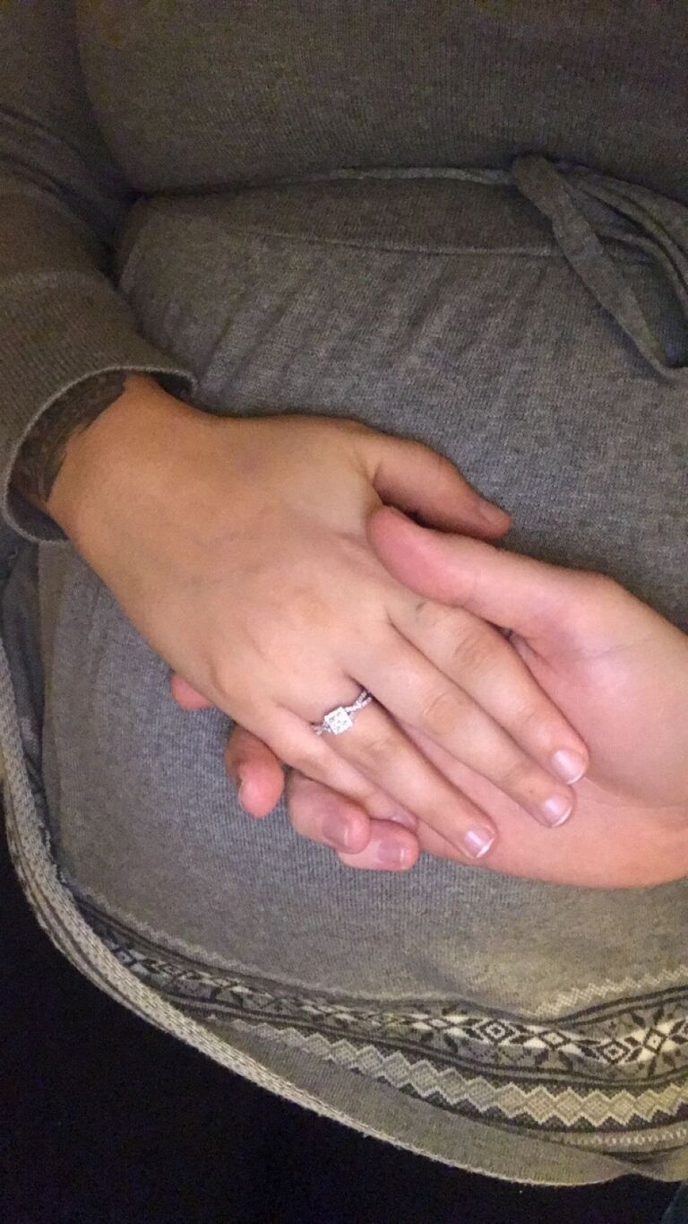 While in New Jersey for my Millianna's baby shower, Andrew spoke with my parents to ask for my hand in marriage (without me knowing). On the drive back to Ohio we took a pit stop in Pittsburg, Pennsylvania. During this time Andrew proposed! We got engaged! 