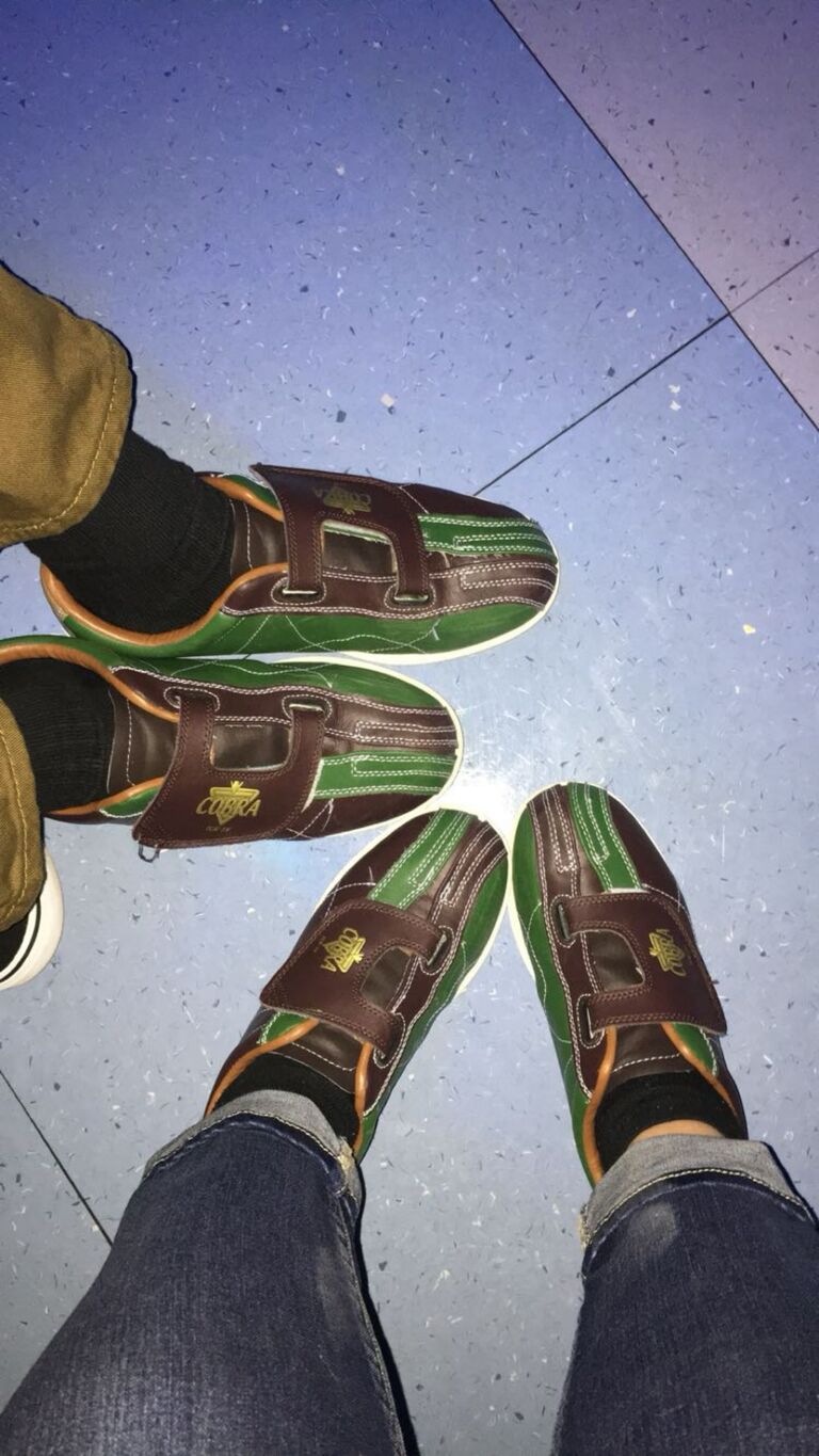 Gretchen and Kevin's first official date was at Oak Mountain Lanes. Kevin invited Gretchen to go bowling after her baton pictures. Little did she know, he would be this pro bowler while she couldn't get her thumbs unstuck from the ball. Little to say he may have won at bowling, but she definitely won his heart. Their competitiveness with games only grew stronger. 