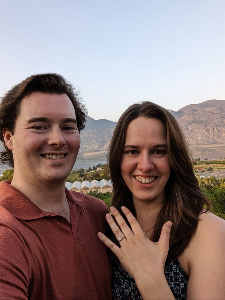 Both of us enjoying the vacation now engaged!