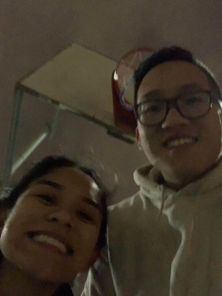 We started off as two friends *just casually playing basketball together*. This is one of the first (and maybe only) selfies we took as friends hehe. 