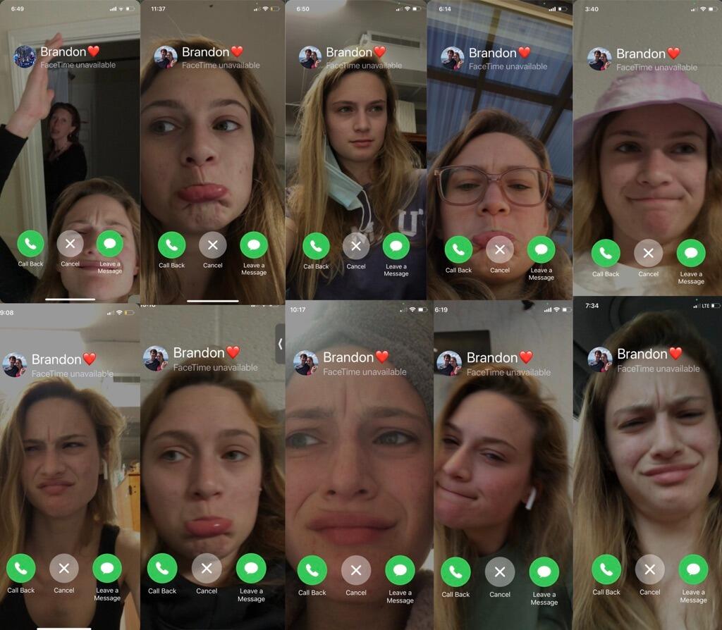 Proof that long distance can be annoying (but worth it). Don't worry, he called her back after every missed call.