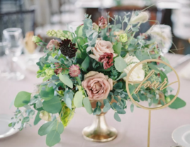 Rose-and-Eucalyptus Centerpiece