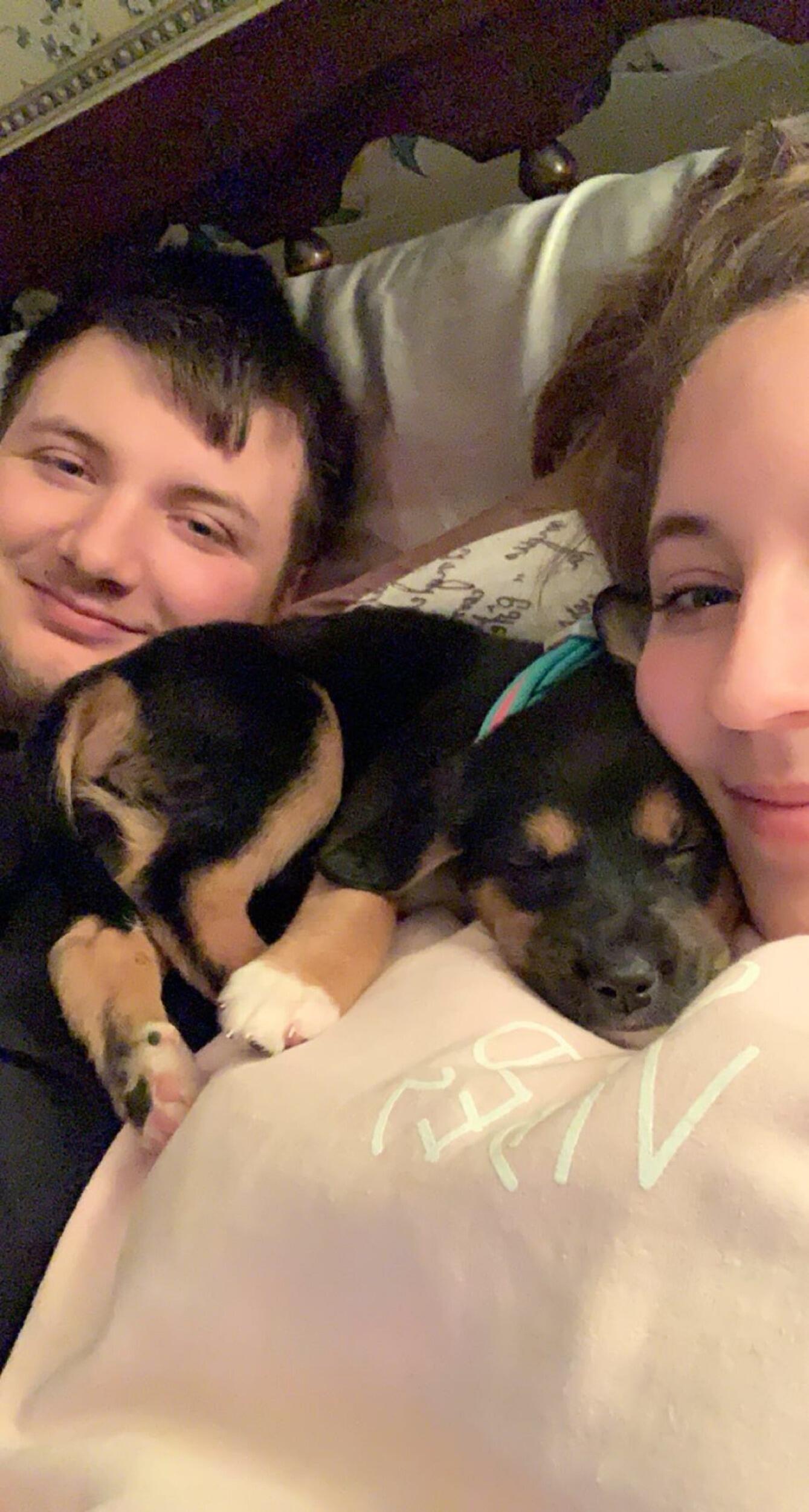 Our sweet girl, Maggie! We were never planning on getting a dog this early into our relationship, but we couldn't imagine our lives without our fur baby! 