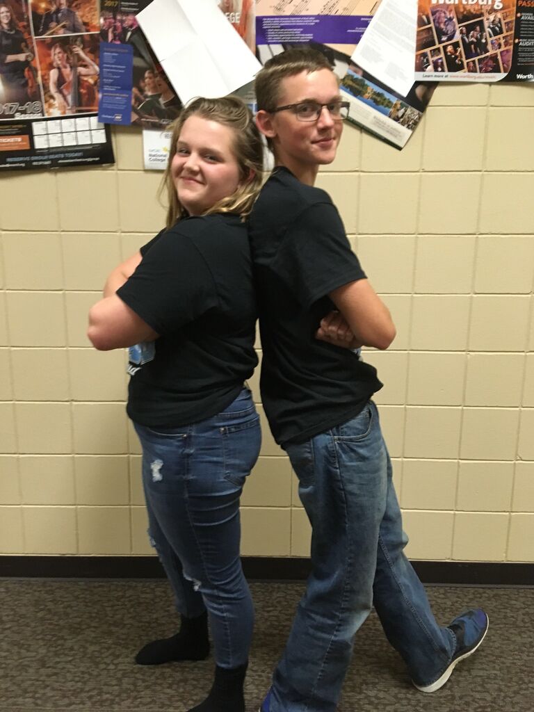 Our first picture together! Stuart and Josephine became friends in band before they ever started dating. 