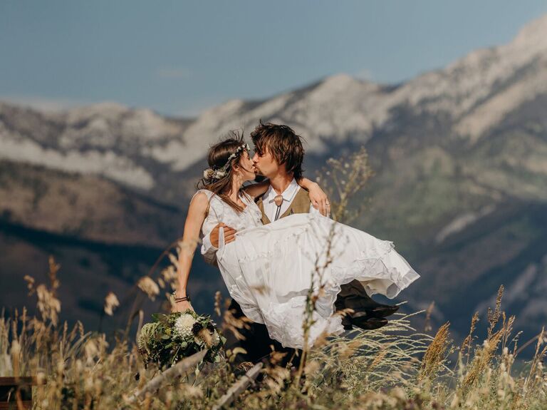 Montana bohemian mountain wedding