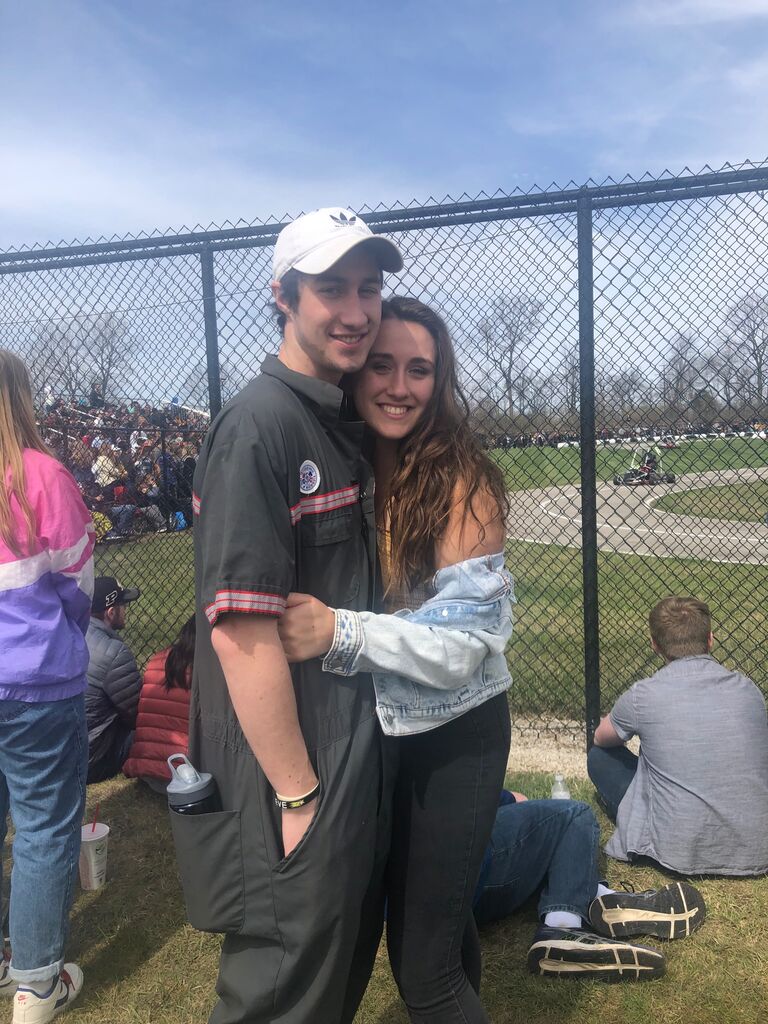 Watching the race at Purdue Grand Prix