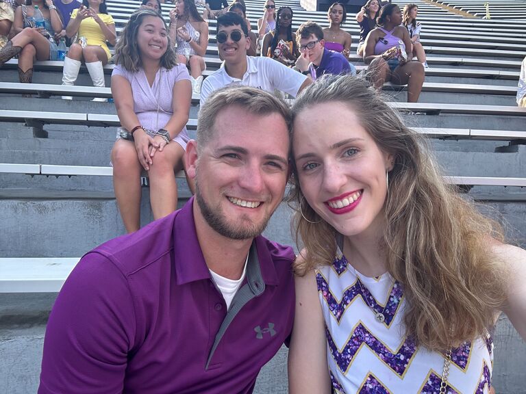 When we went to our first LSU football game together (and my cowgirl boots tried to kill me)