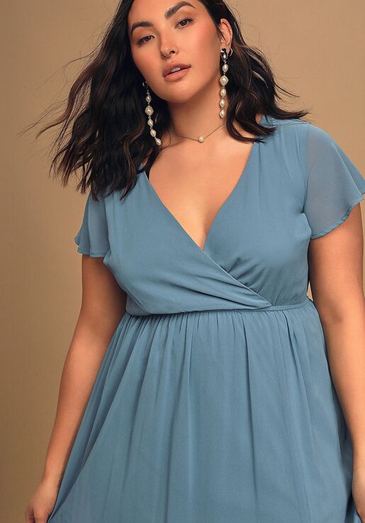 slate blue maxi