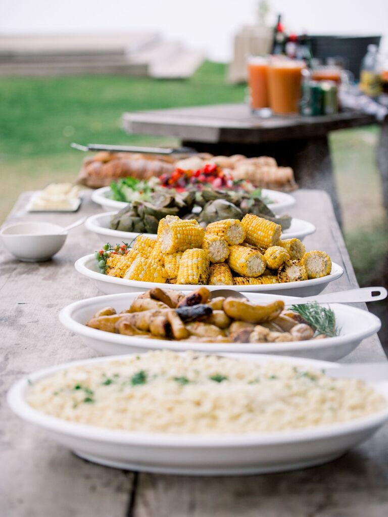 Tasty BBQ buffet for your wedding reception food ideas