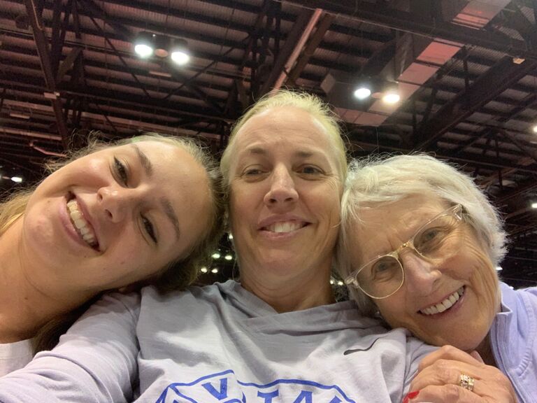 Brittany joins Kathy and Grandma Julie at Lila’s Volleyball Tournament in Orlando