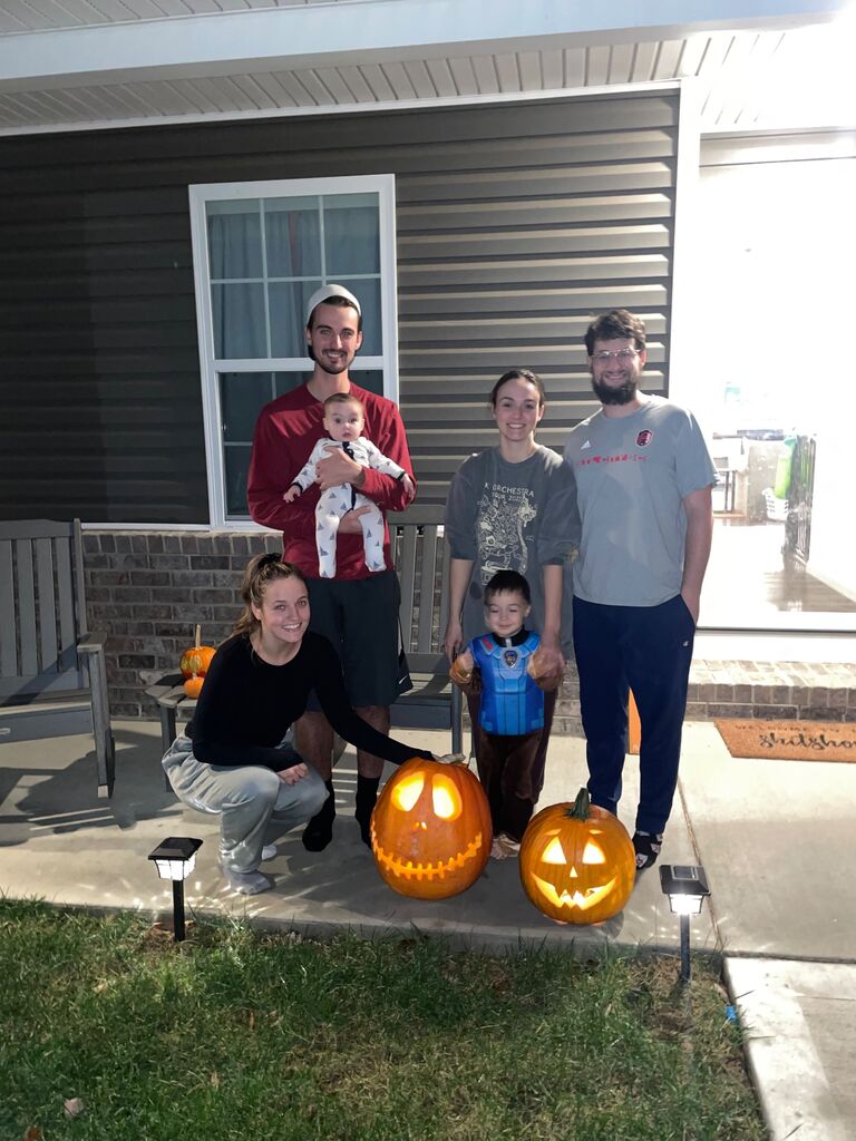 Our first Halloween we were both off work and could celebrate with family!