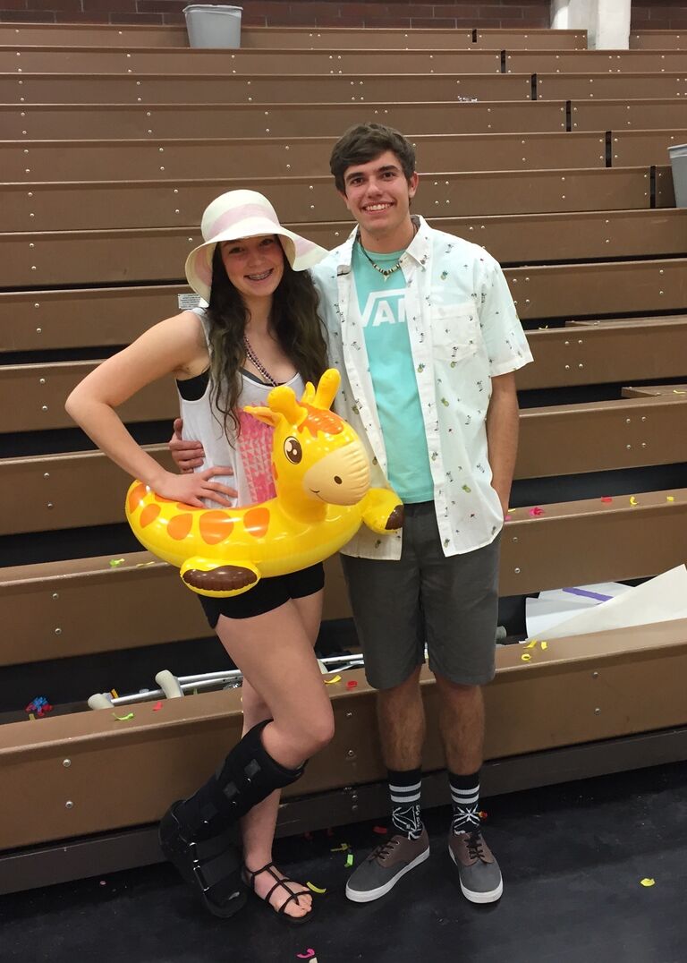 Dressing up for all of the themes during basketball season at SCHS