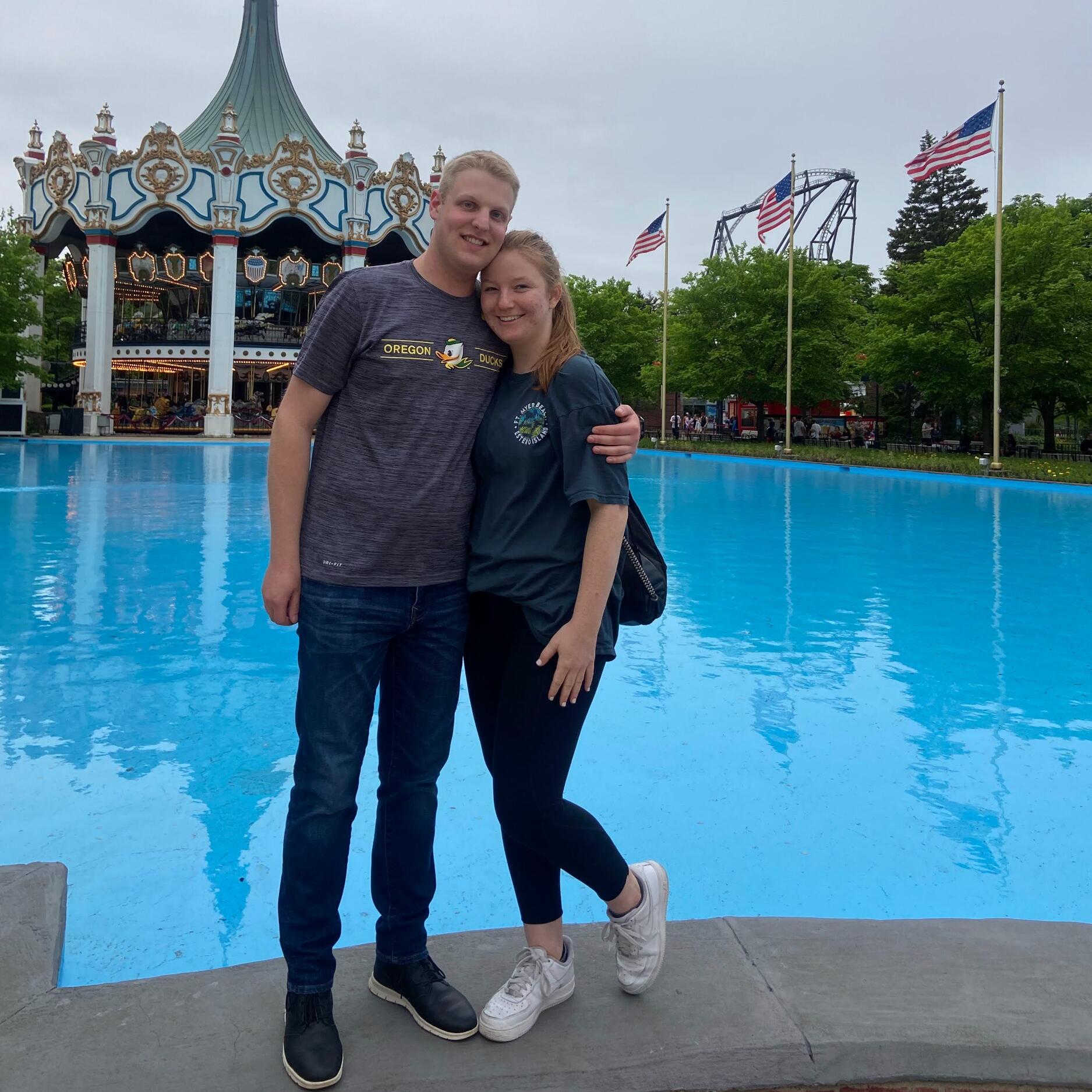 Josh and Gracie go to Six Flags with their church small group!
