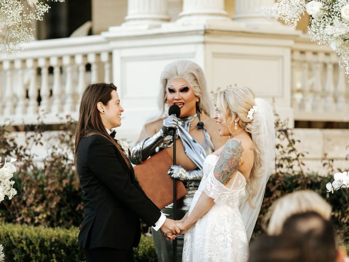 Drag queen officiant for wedding ceremony