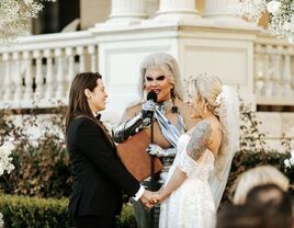 Drag queen officiant for wedding ceremony