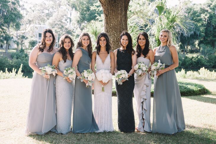 Gray Bridesmaid Gowns