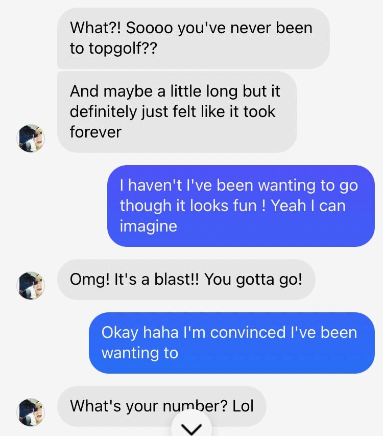 It was then, Sean made a move and slid into Zoe’s DM’s the next day and found out she had not been to top golf. Although Zoe could not swing a golf club to save her life, the date went well, and Zoe and Sean had many more adventures that year, including cliff jumping, running a half marathon, and skydiving.