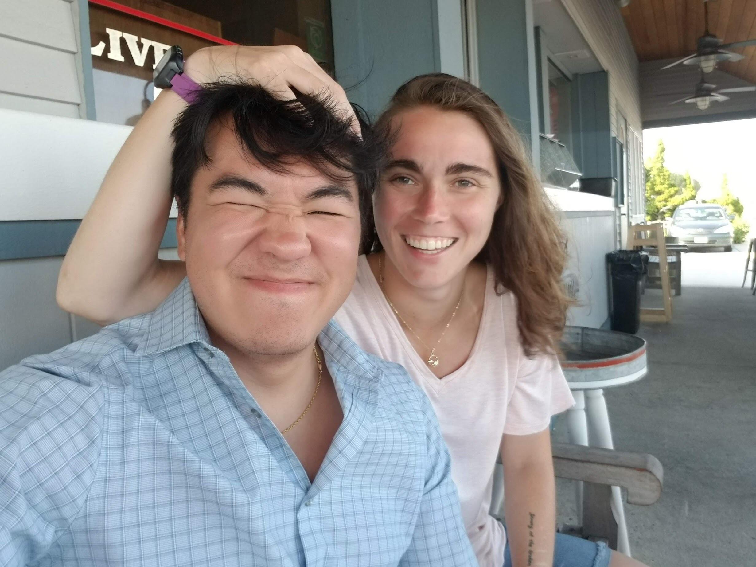 Taken outside Ship Bottom Shellfish on Long Beach Island, NJ... our first vacation together!