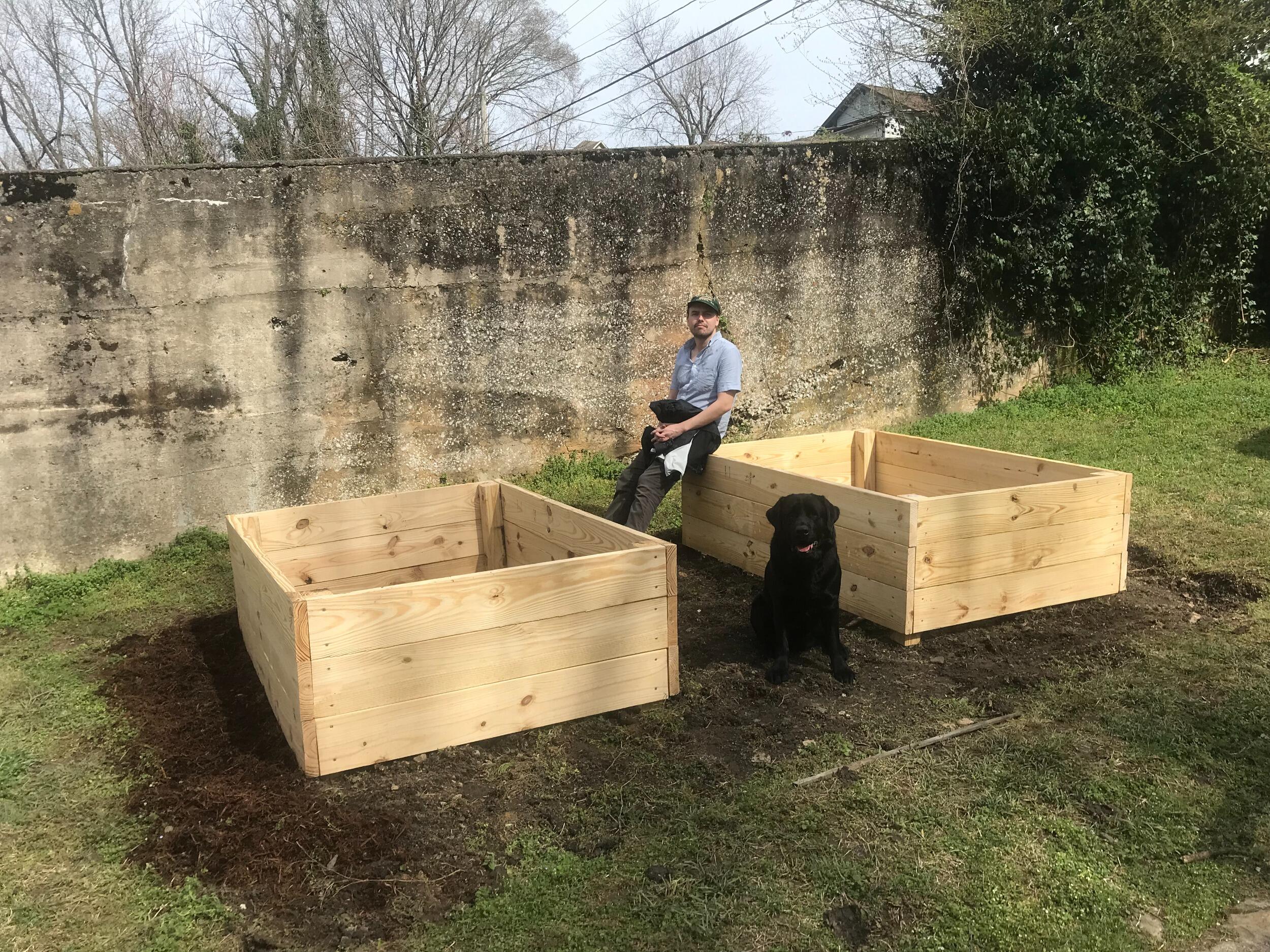 And they build her garden beds.