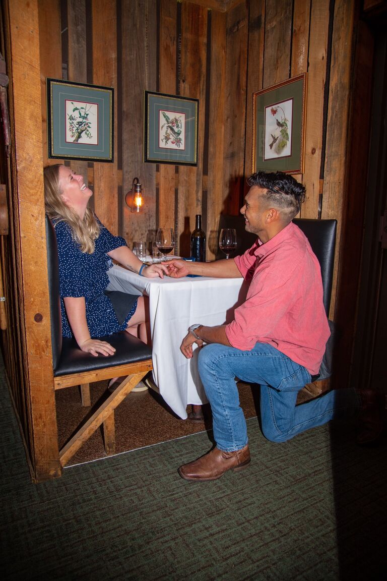 The proposal was a COMPLETE surprise for Hannah and Michael could not have made it more perfect. He even got both of their families and close friends to be apart of the surprise and it was the best weekend of celebration <3