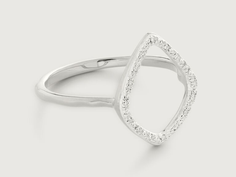 Monica Vinader diamond hoop ring for your wif