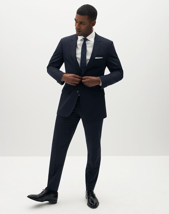 Suit Shop Men's Navy Blue Suit Wedding Tuxedo | The Knot