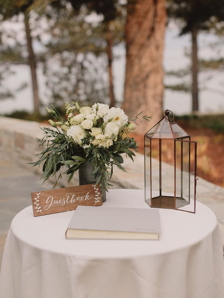 Minimal Script Wedding Guest Book 