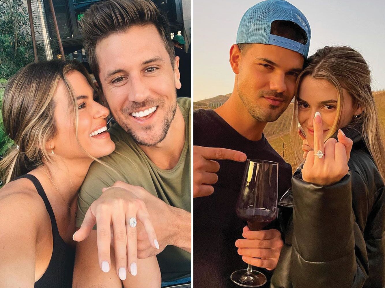 JoJo Fletcher's engagement ring; Tay Lautner's engagement ring