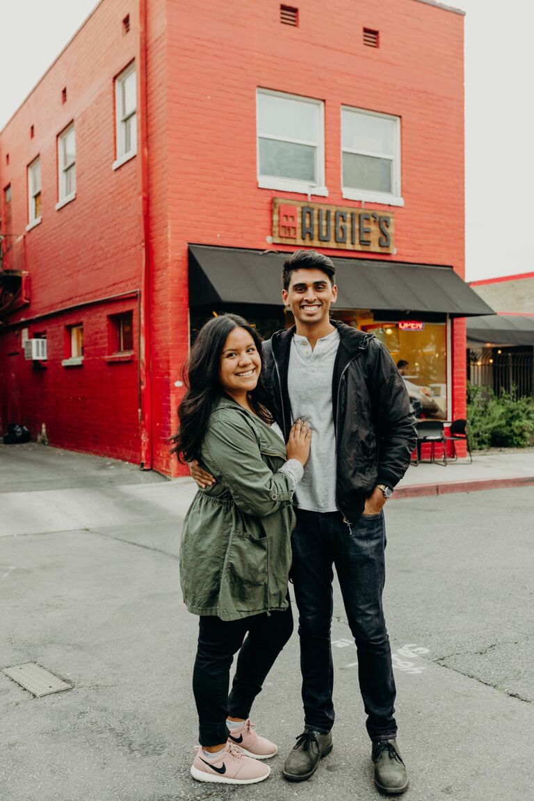 Their love of coffee has always been something they’ve bonded over!

Fun Fact: Augie’s Coffee Shop was where they ended their first date.  