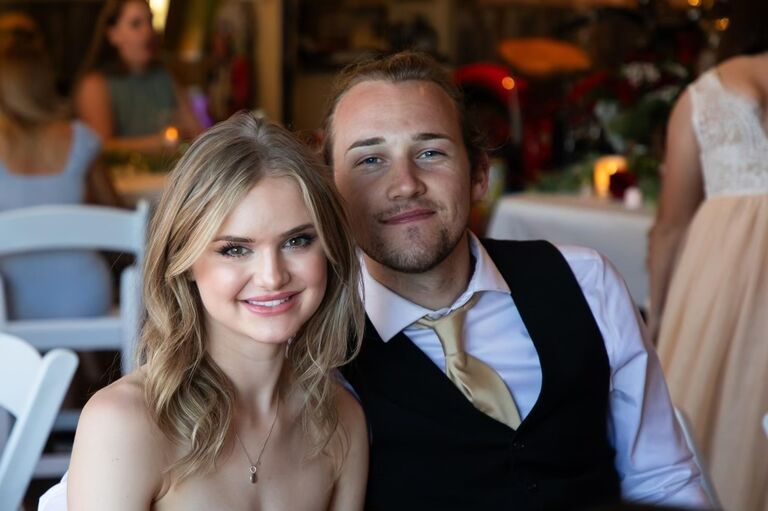 Matt & Emma at Matt's sister's wedding
