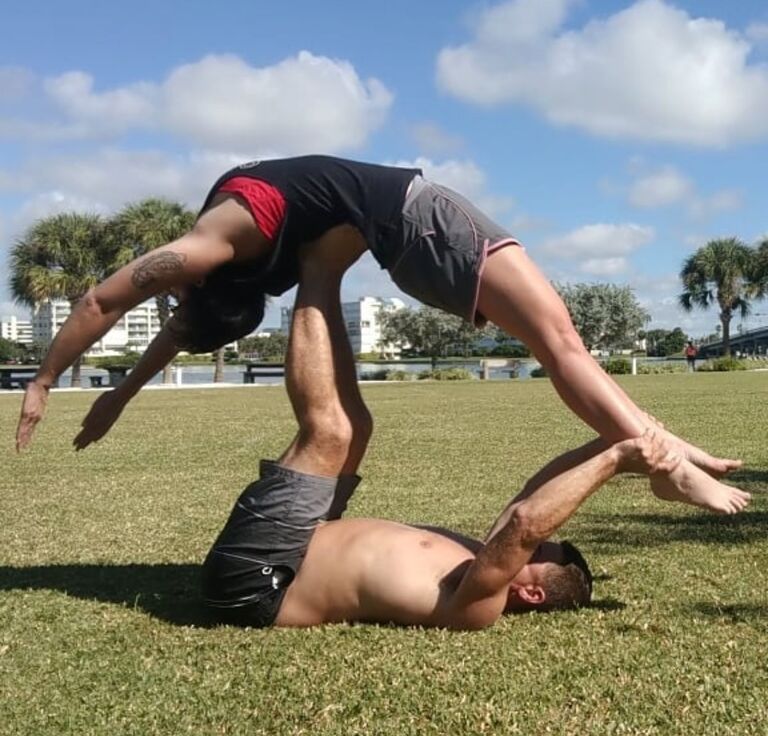 Amateur AcroYoga at the park in St. Petersburg, FL