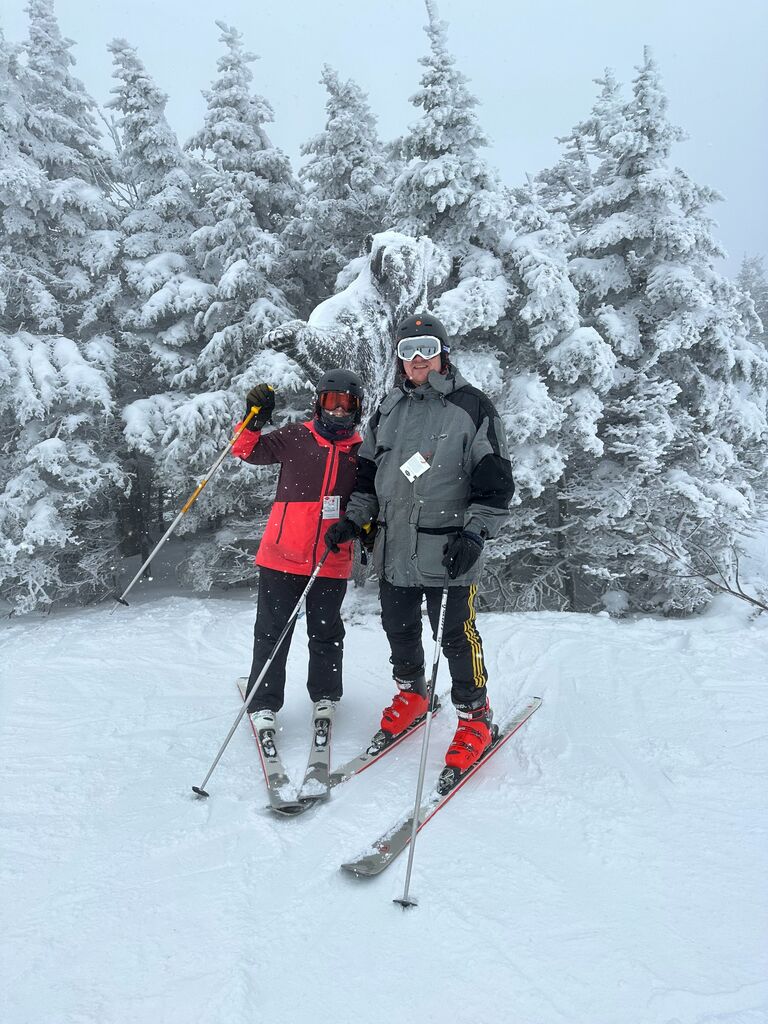 Hitting the slopes in Vermont with our family! 