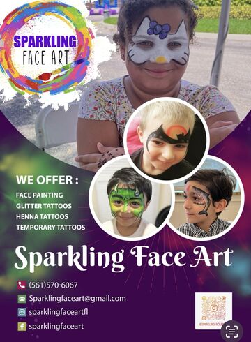 Sparkling Face Art - Face Painter - West Palm Beach, FL - Hero Main