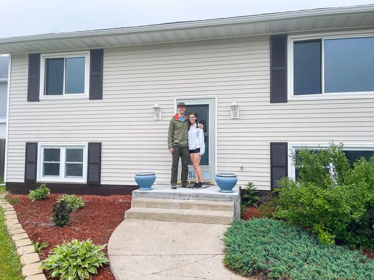 In March of 2021, began the search for a home! In June 2021, Jenna and Zach closed on a house and moved in together!