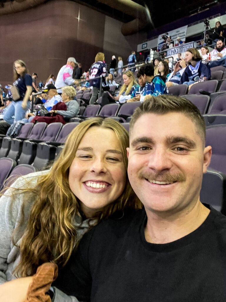 Next visit was my first hockey game with him!