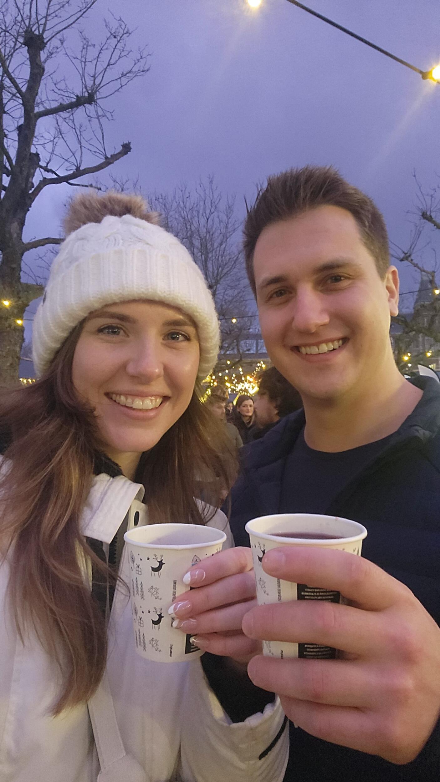 We got engaged in Amsterdam! We also went to Berlin and Prague.