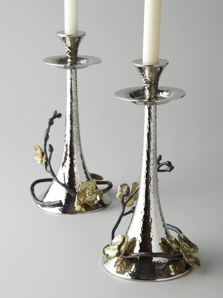 Orchid taper candleholders