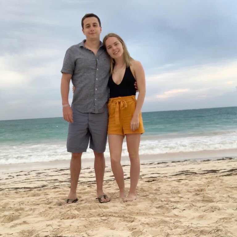 They went on their first vacation to Punta Cana where they got food poisoning within the first two days. They were still long distance so this was a fun way to get to spend some time together.