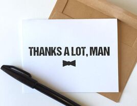 Thank you card for groomsman