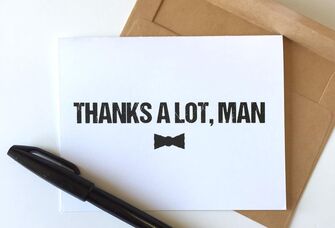 Thank you card for groomsman
