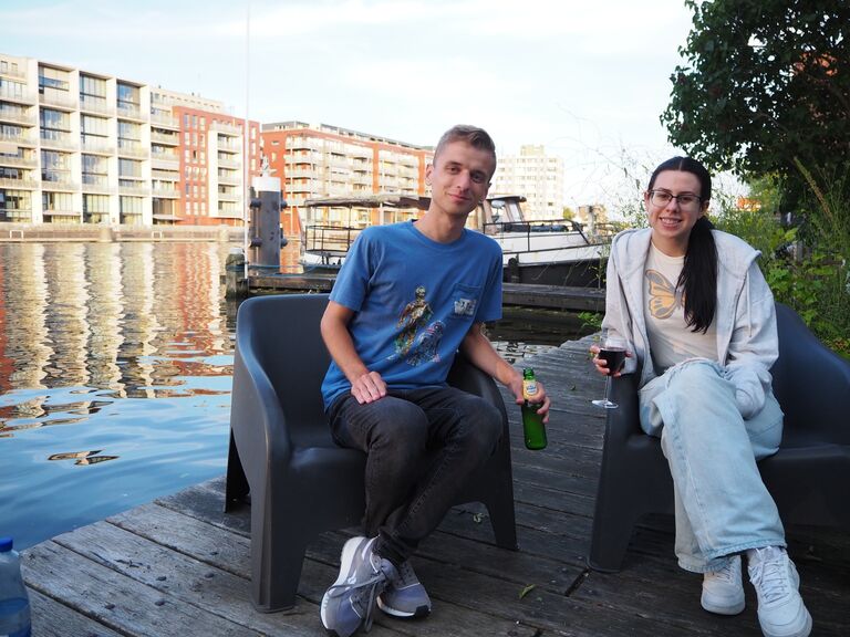 Enjoying an evening on the Canals of Zaandam, The Netherlands. 