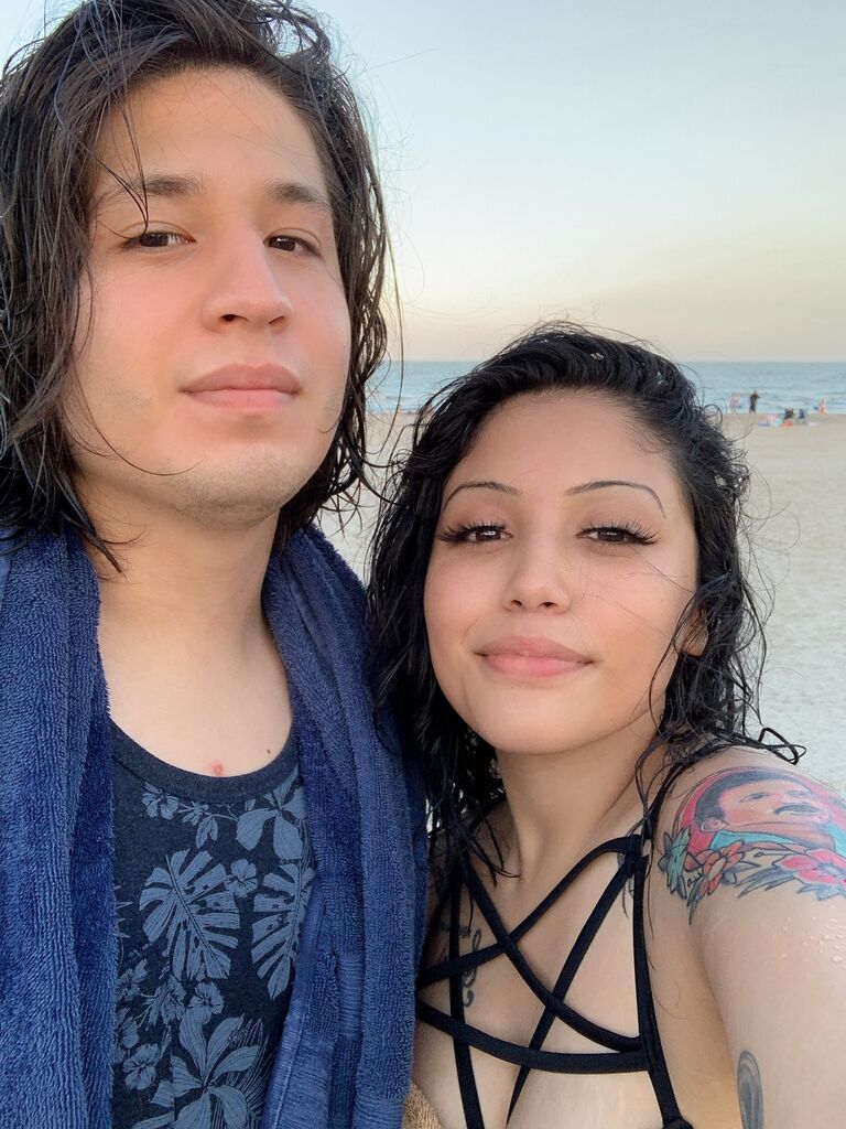 Our first time at the beach together.