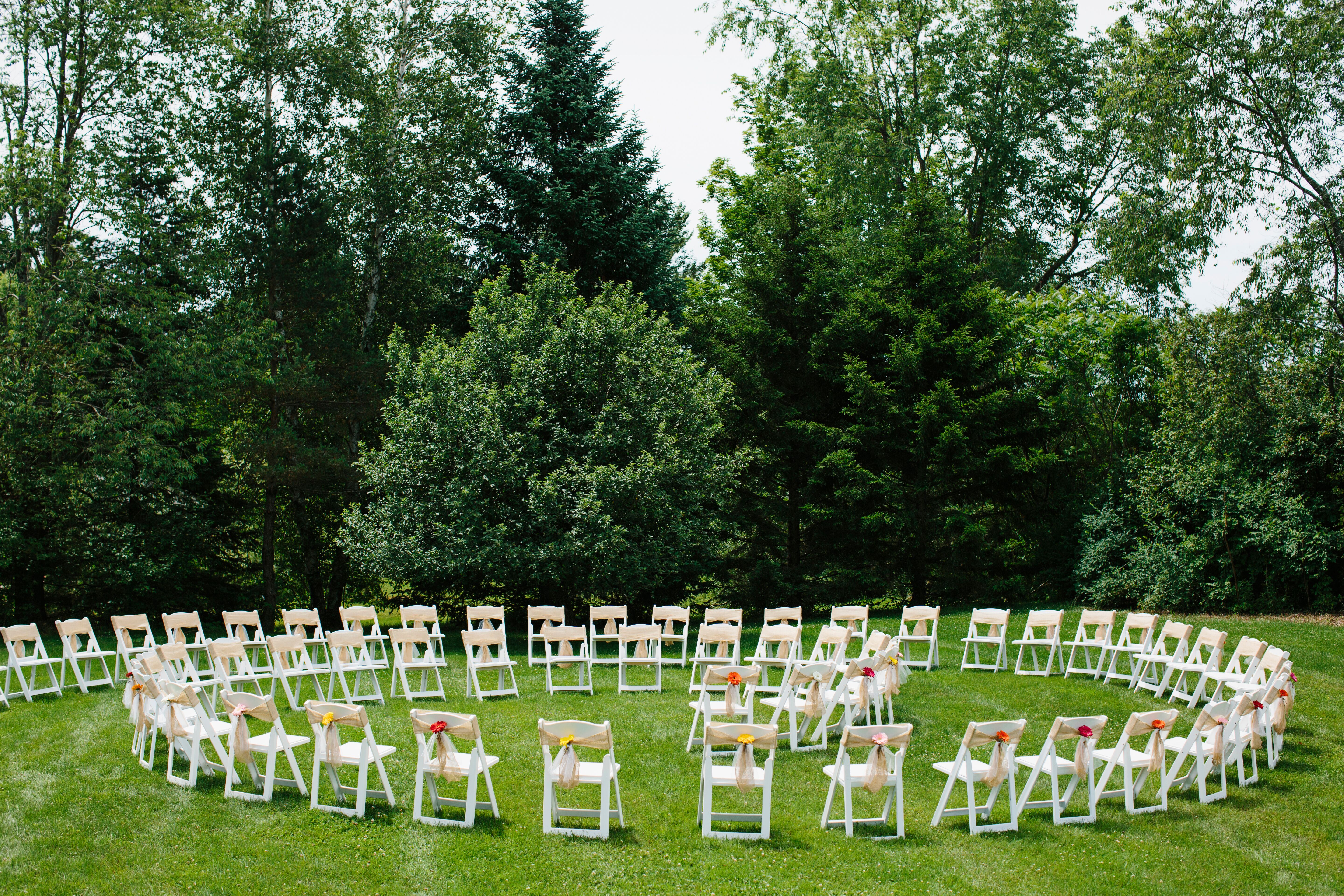 Spiral Ceremony Chair Arrangement