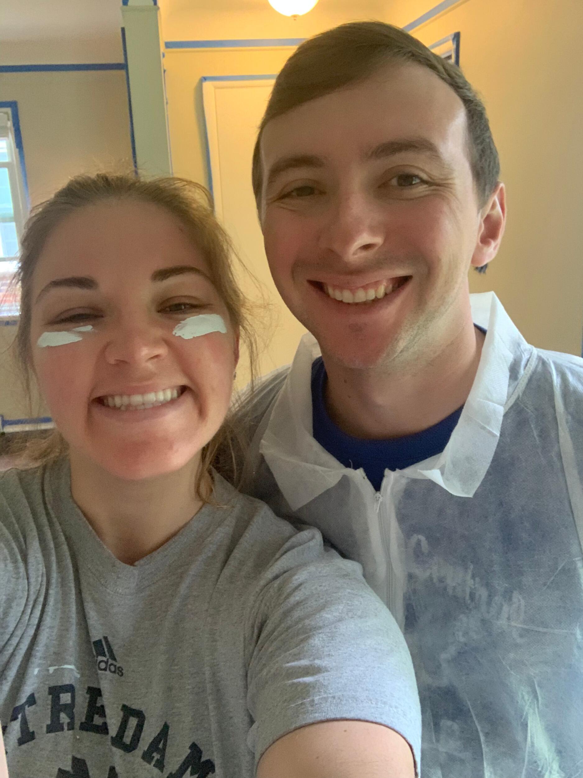Painting the new house.