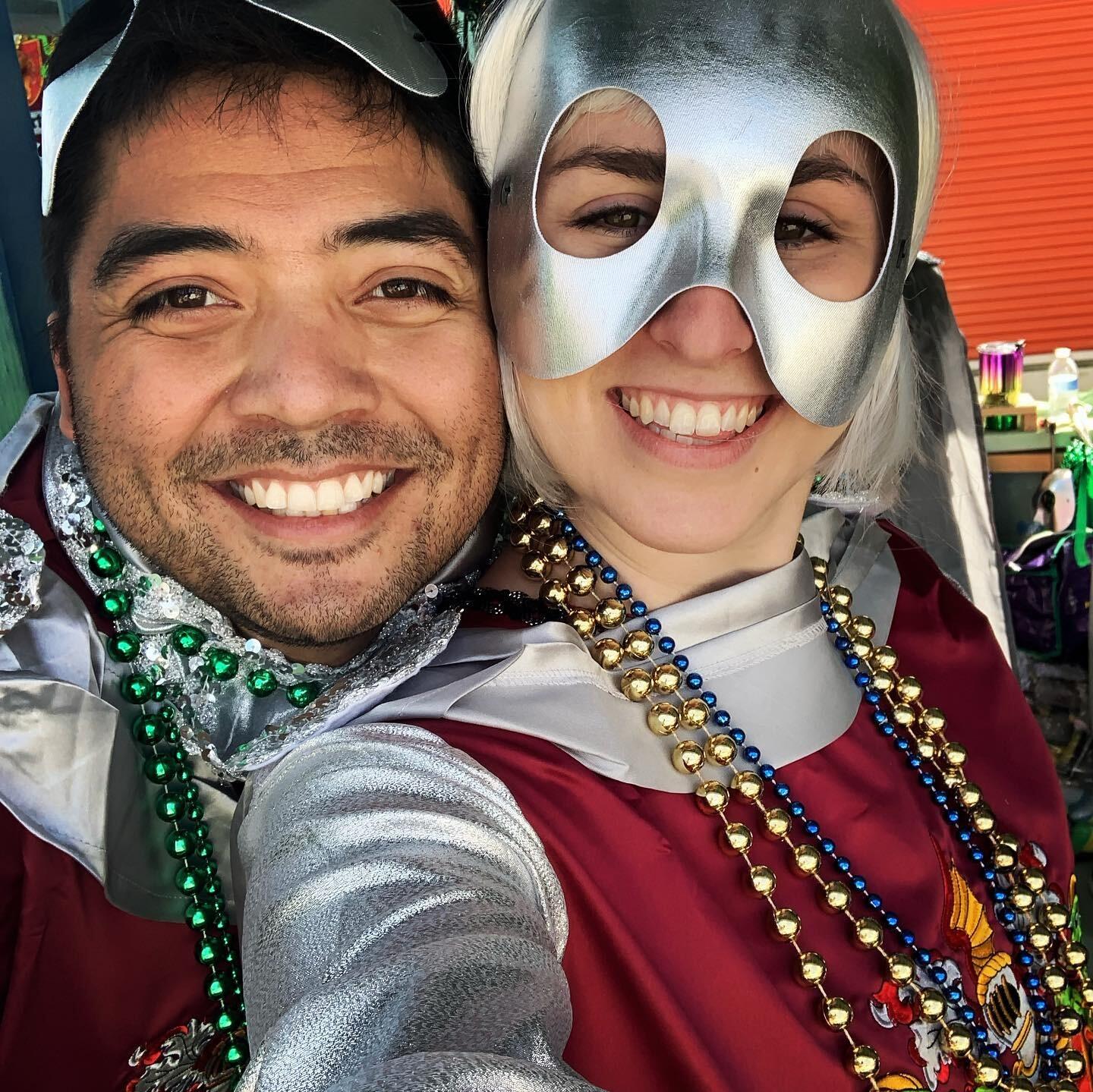 The first Mardi Gras parade together. Even after moving out of New Orleans, we were fortunate enough to ride in the Krewe of King Arthur together! Meagan was a seasoned Mardi Gras parade rider at this point, but this was the first time Brian got to experience the joy of riding! We were so happy to be traveling back to New Orleans so soon after leaving. 