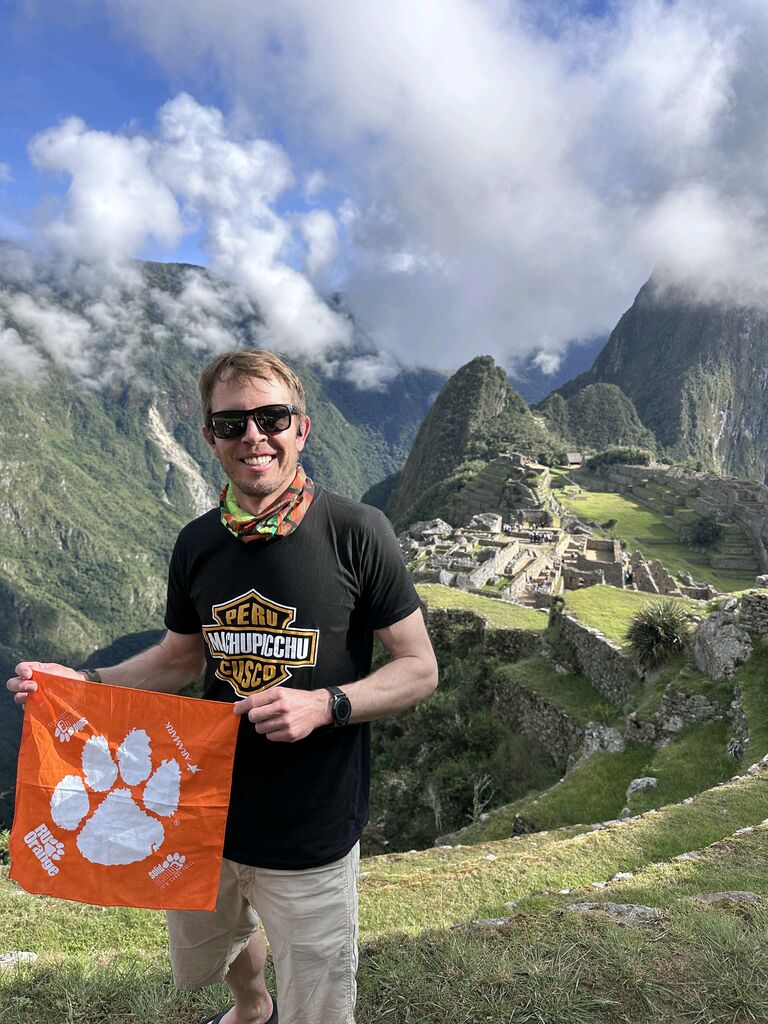 Cameron hikes Machu Picchu in Peru