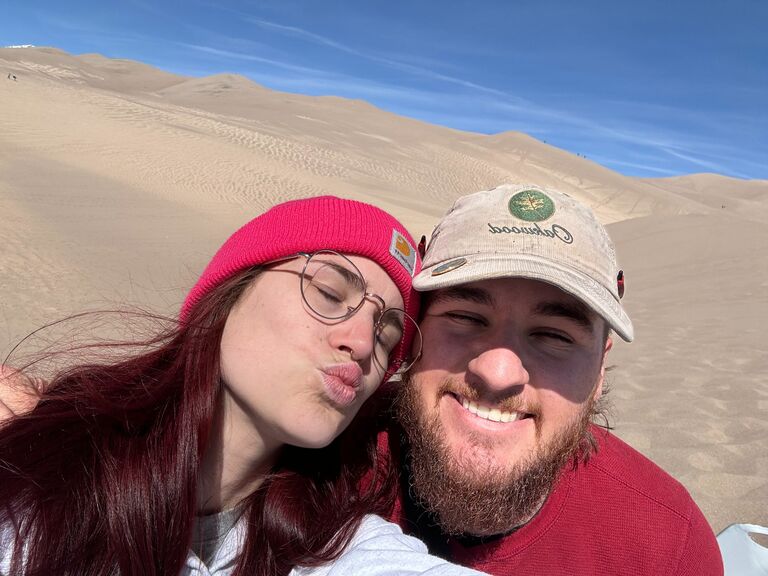 Kylie and Timothy's first trip as an engaged couple to the Great Sand Dunes 