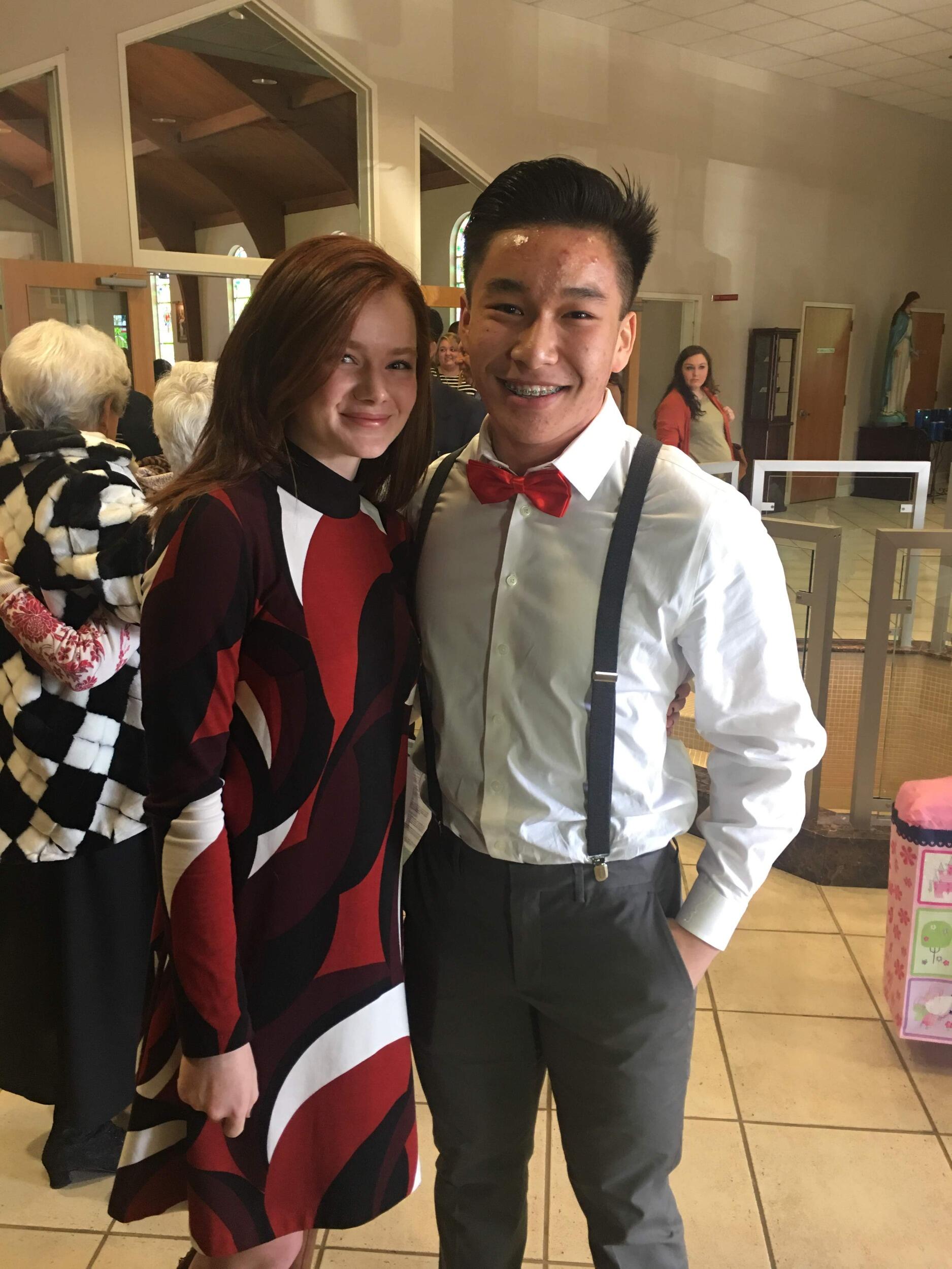 Khanh's Confirmation at St. Williams Church. We both thought we were looking fly. 
