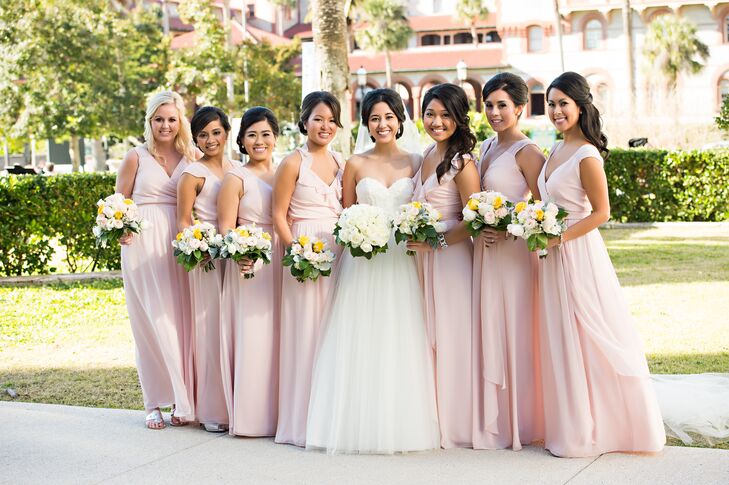 bridesmaids wrap dresses